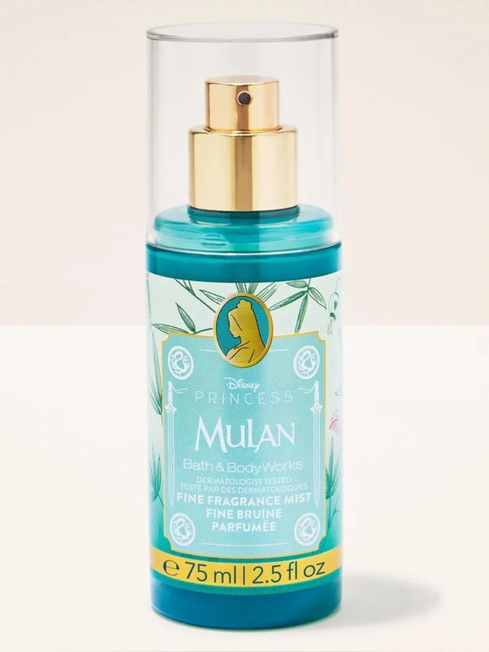 Bath & Body Works Mulan body Mist Teal and Gold Accents Princess